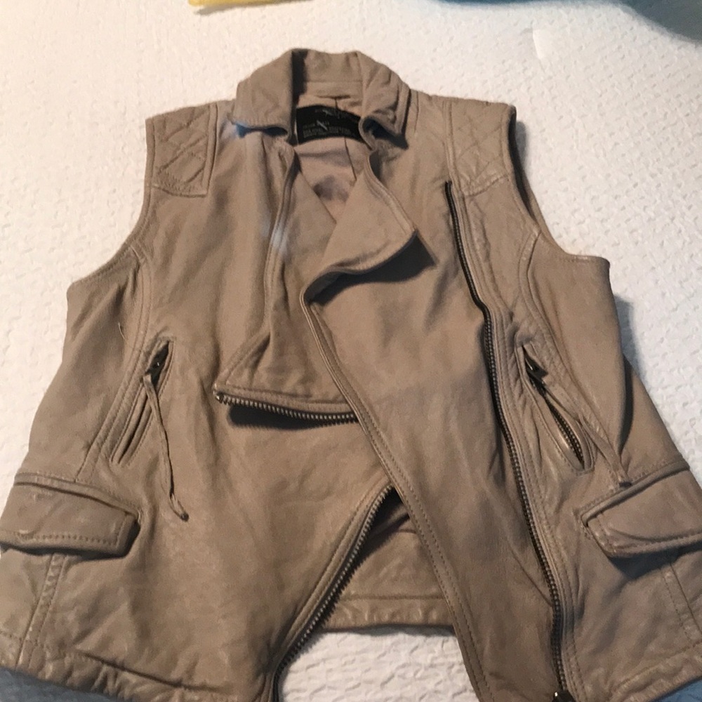 All Saints leather vest